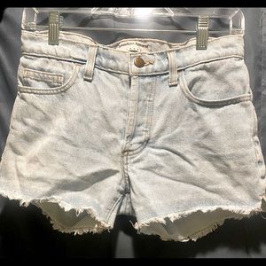 American apparel high waisted light wash shorts